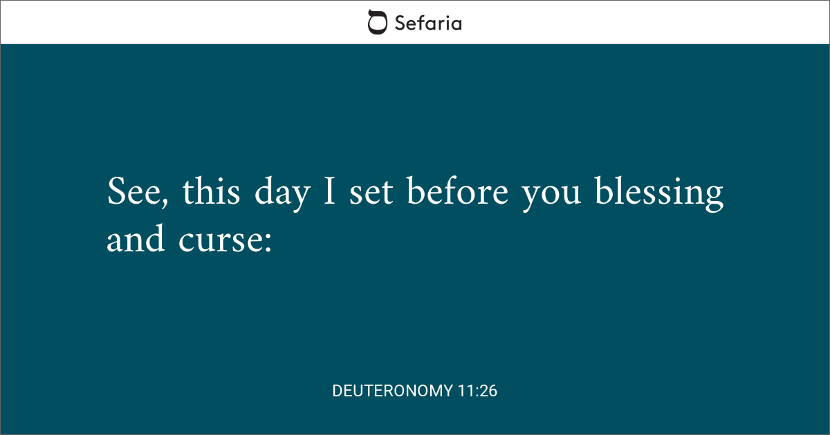 Deuteronomy 11:26