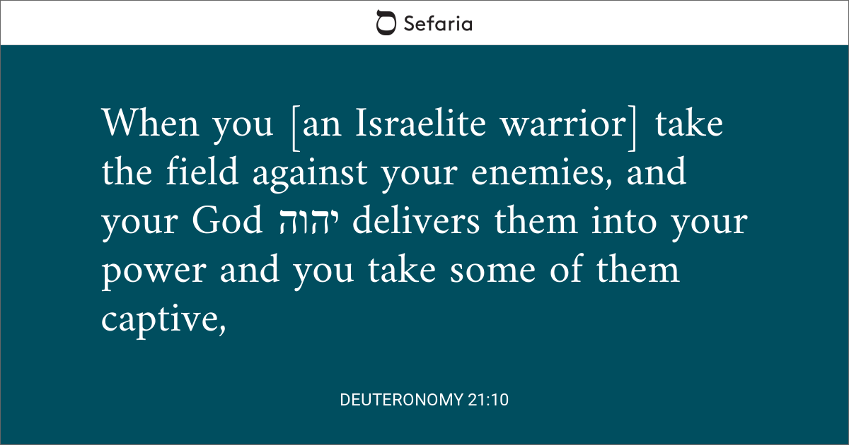 Deuteronomy 21:10