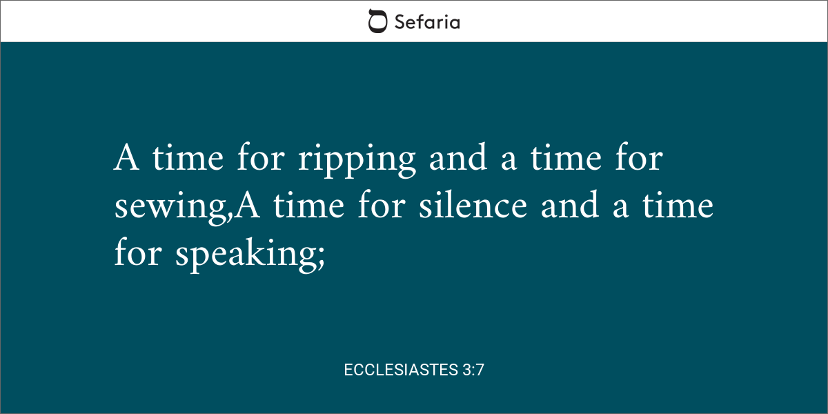 Ecclesiastes 3:7
