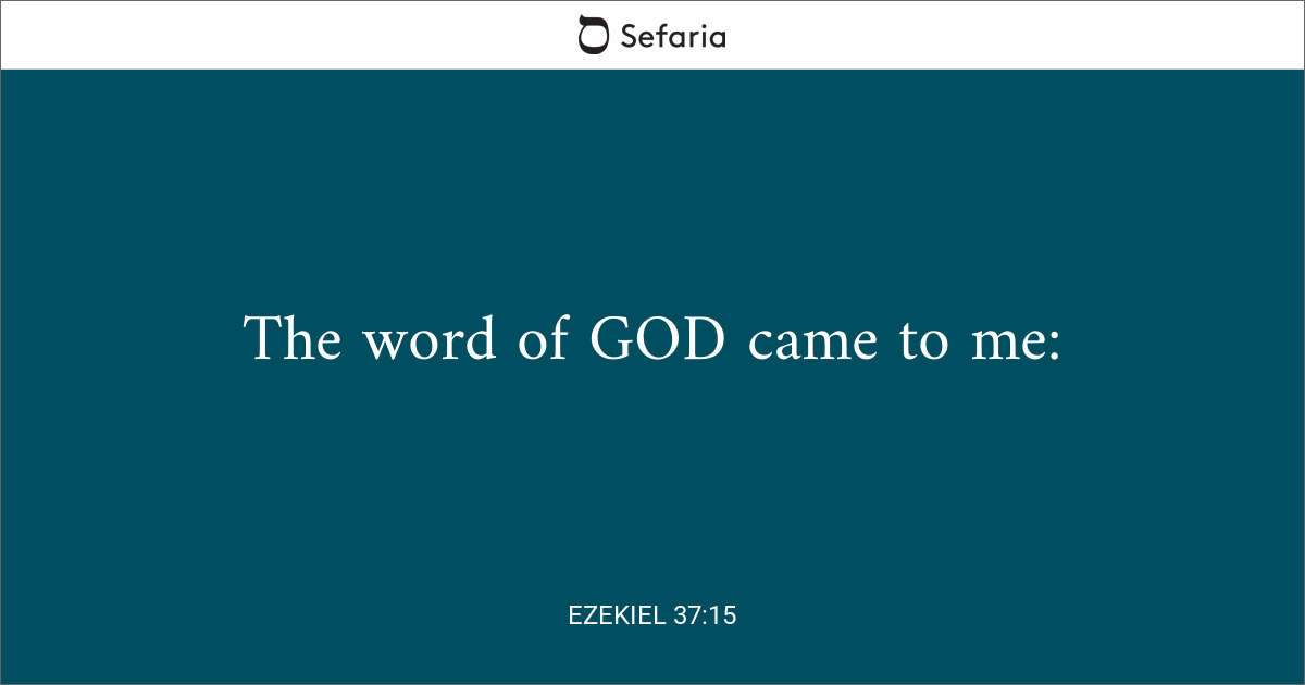 Ezekiel 37:15 With Connections