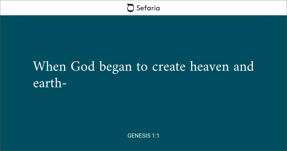 Genesis 1:1