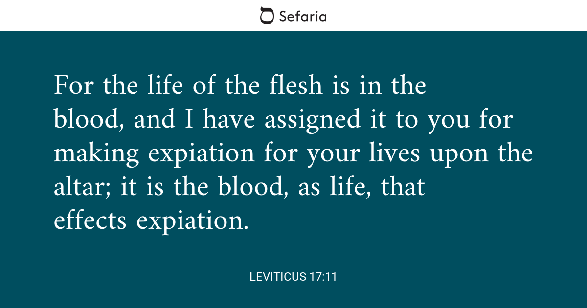 Leviticus 17 11 hebrew