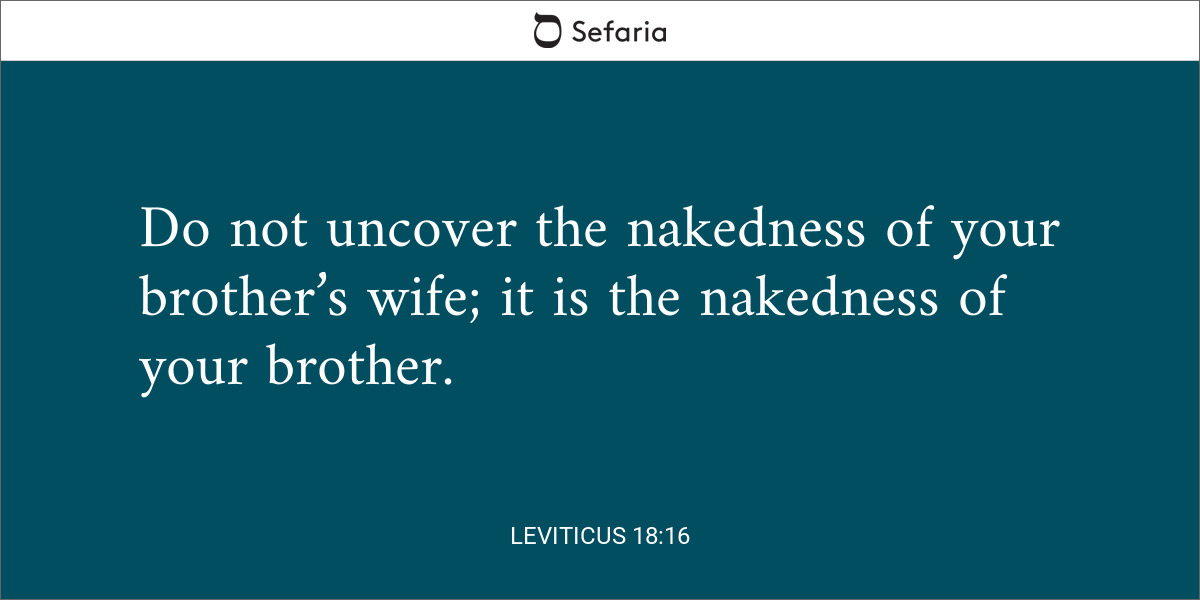 Leviticus 18:16