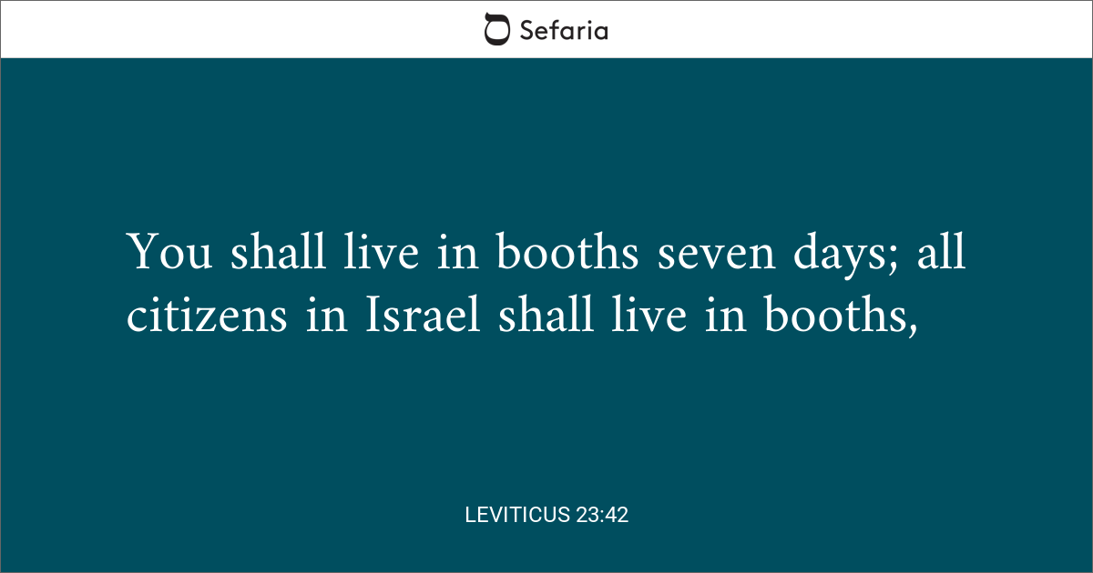 Leviticus 23:42