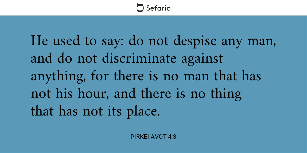 Pirkei Avot 4:3