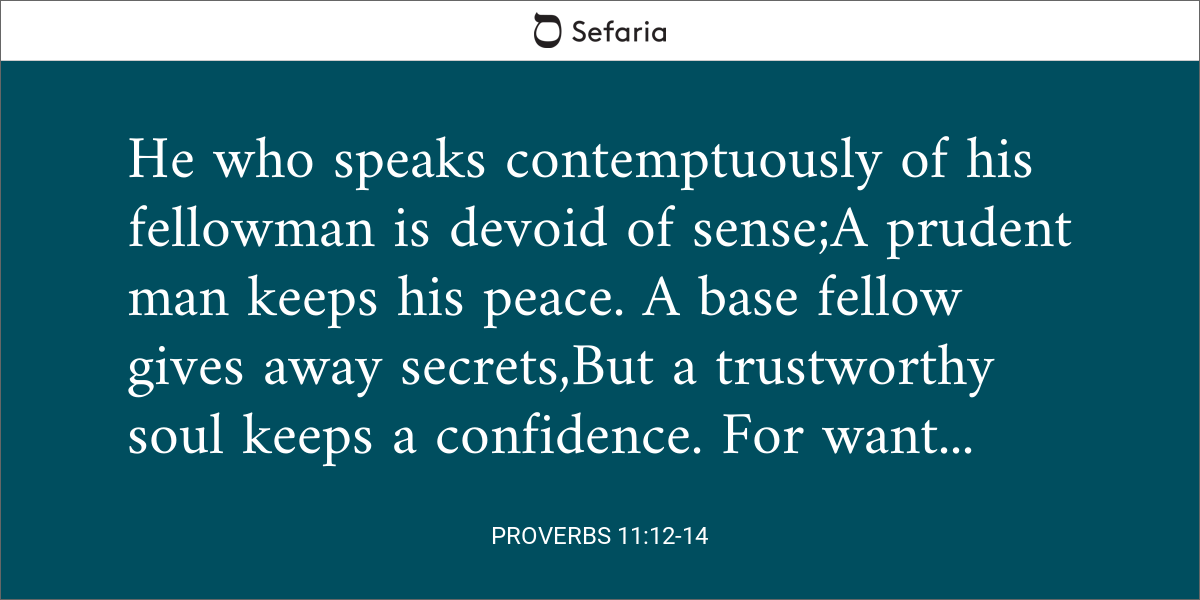 Proverbs.11.12-14