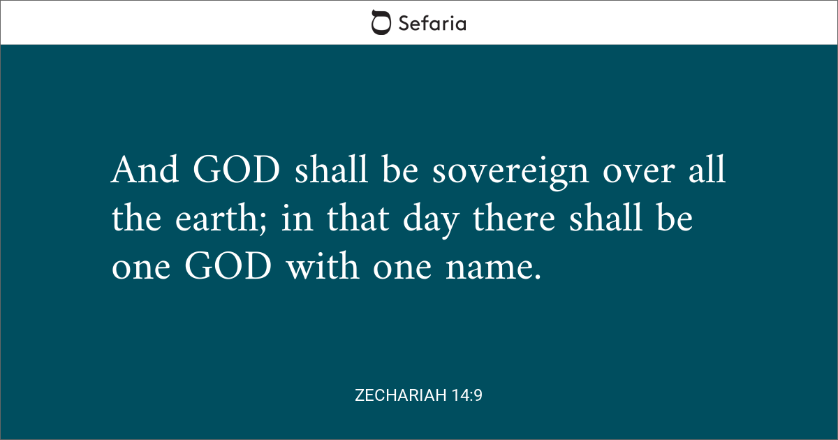 Zechariah 14:9 With Connections