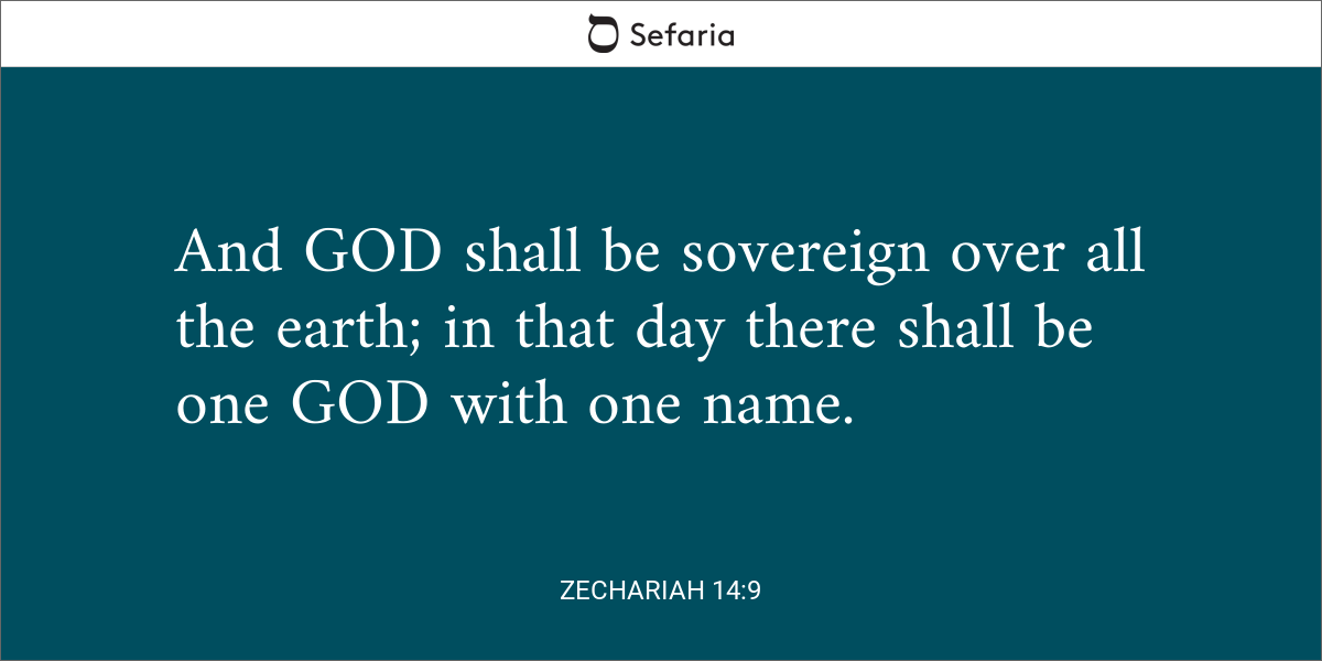 Zechariah 14:9 With Connections