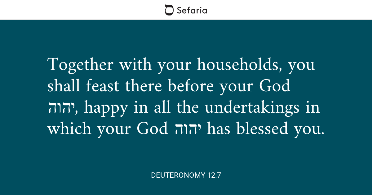 deuteronomy 12 7 meaning