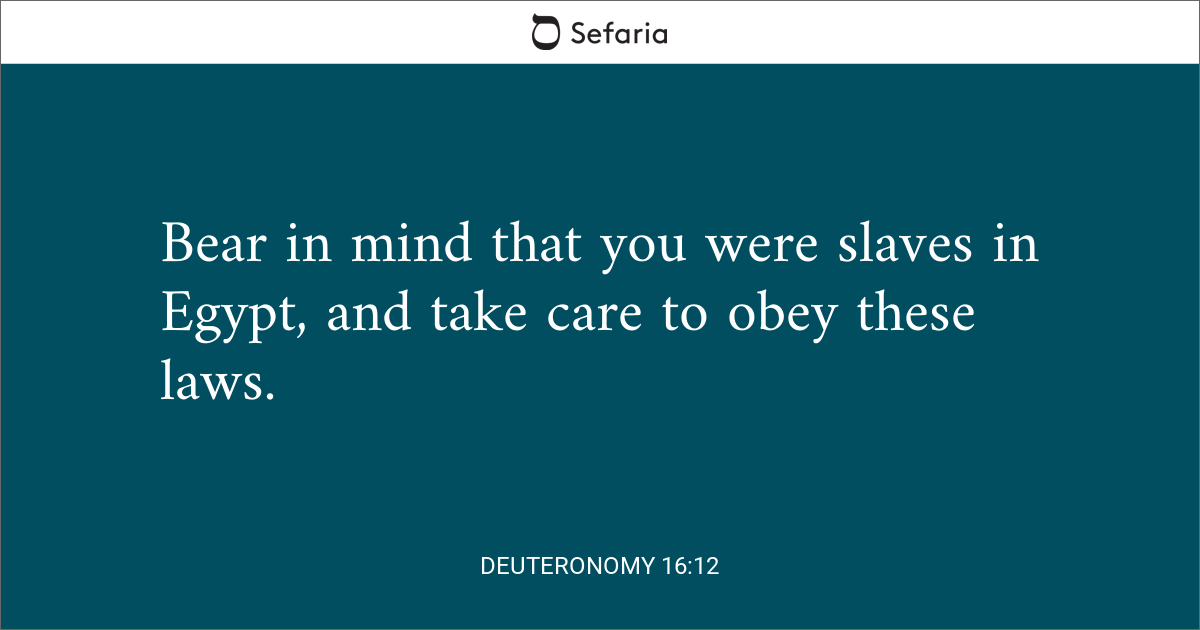 Deuteronomy 16:12