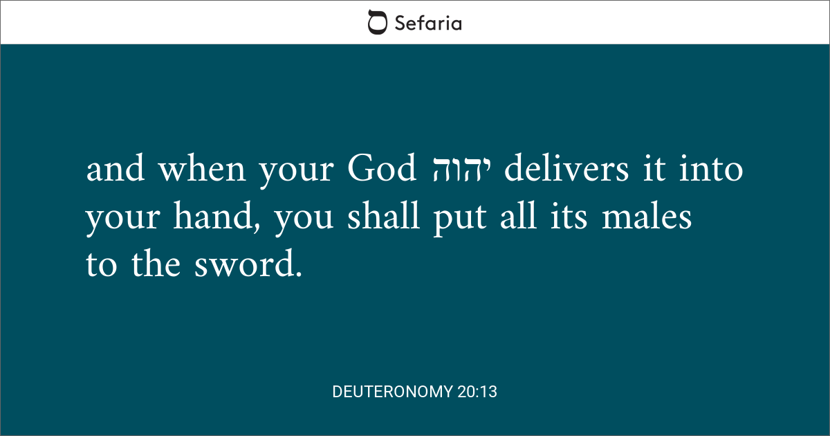 deuteronomy 20 12 13