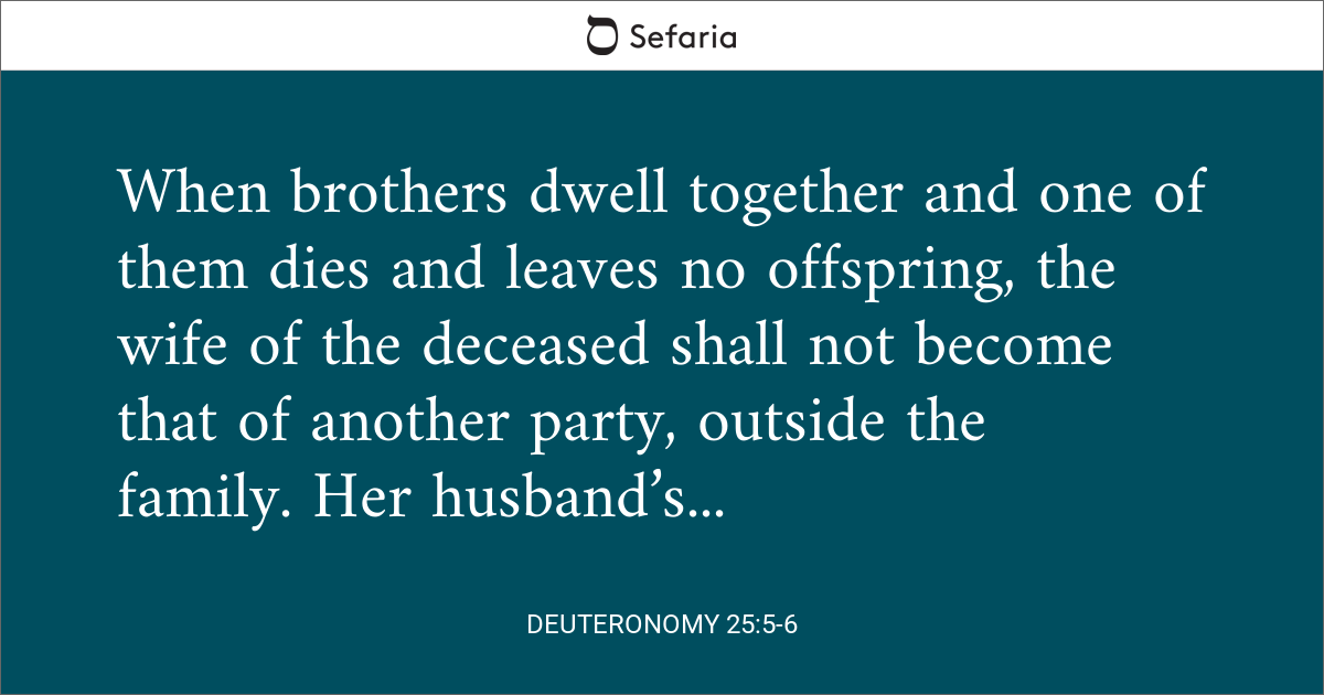 deuteronomy 25 5 6