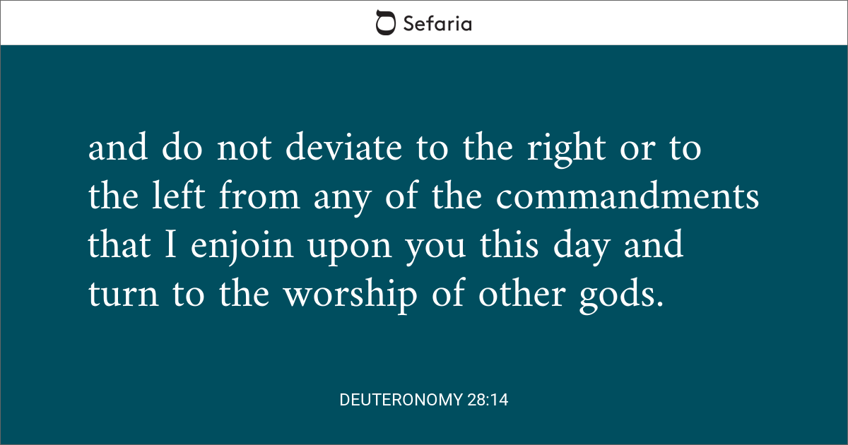 deuteronomy 28 14 commentary