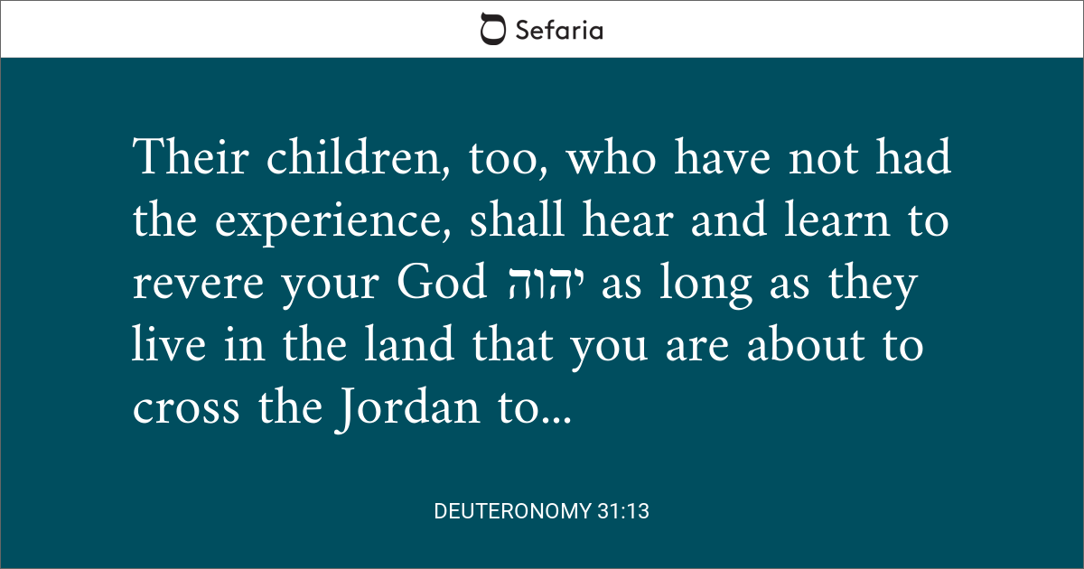 deuteronomy 31 1 13 meaning