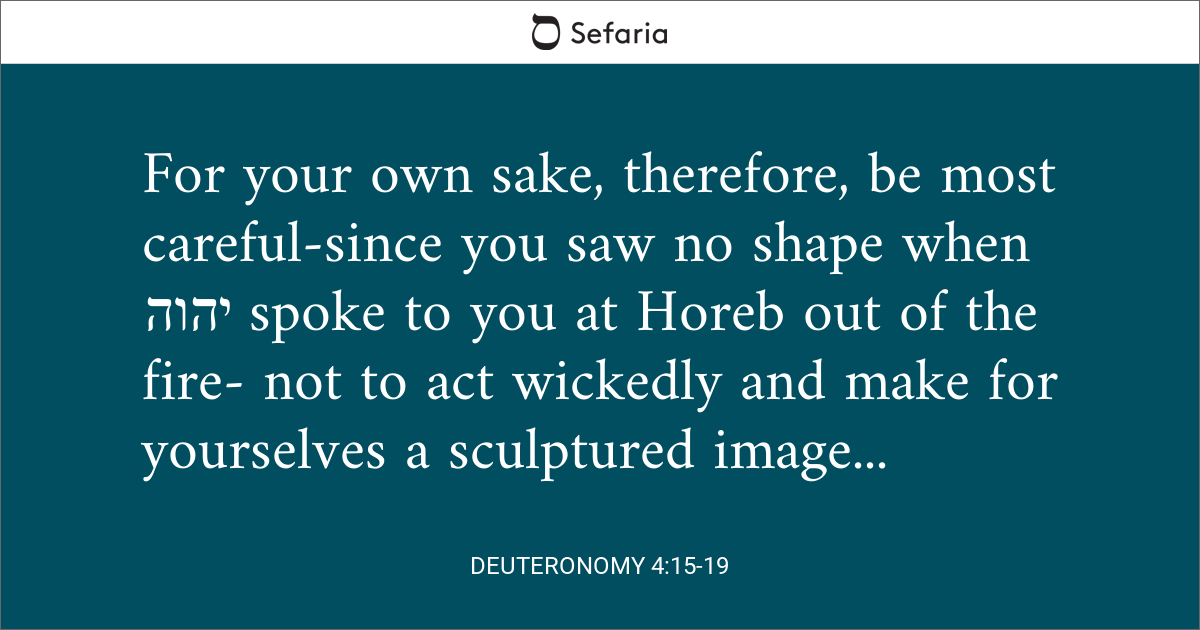 deuteronomy 4 15-19