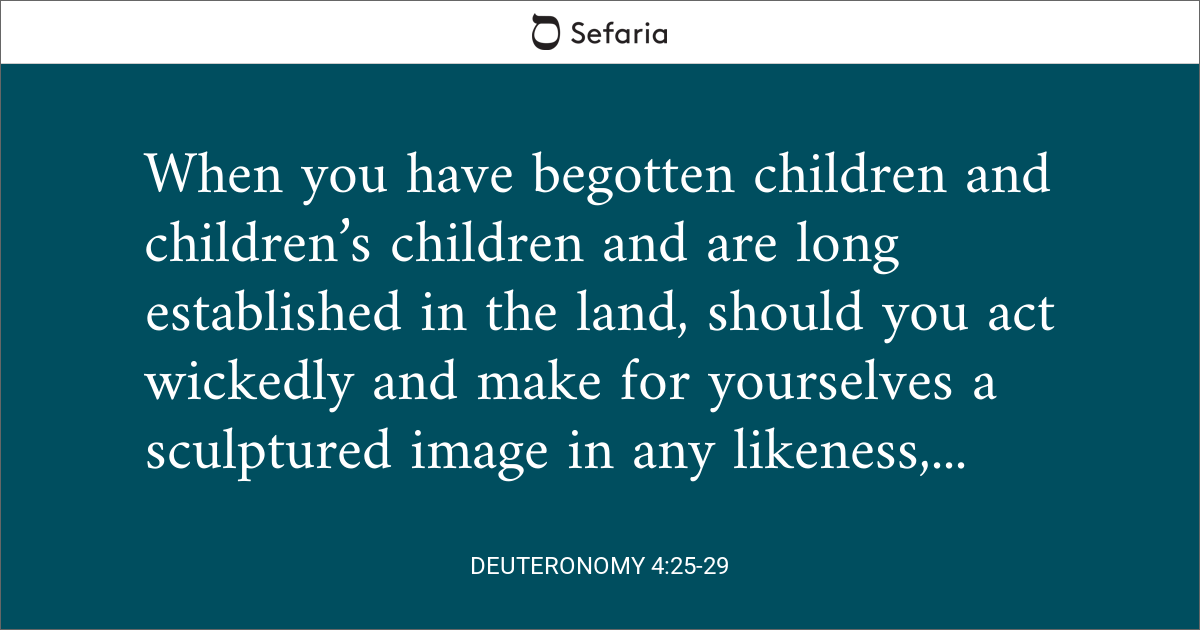 deuteronomy 4 25-26