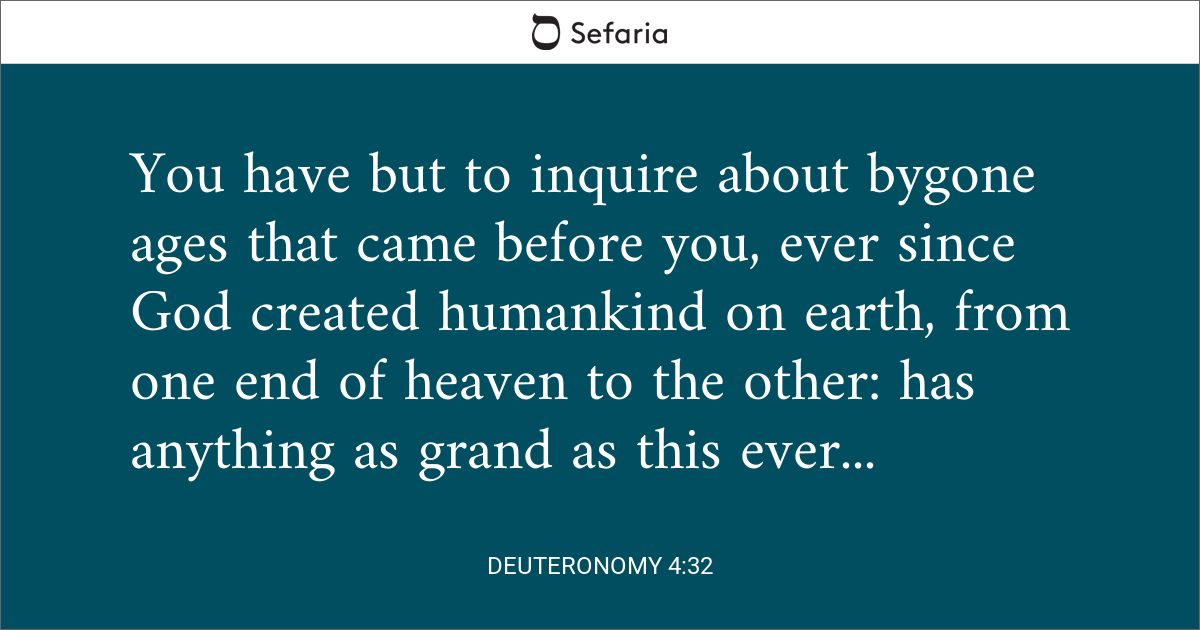 deuteronomy 4 32