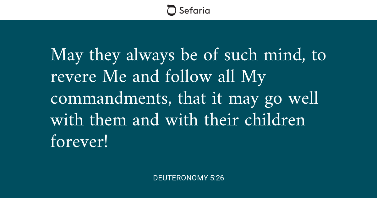 deuteronomy 5 22 6 25