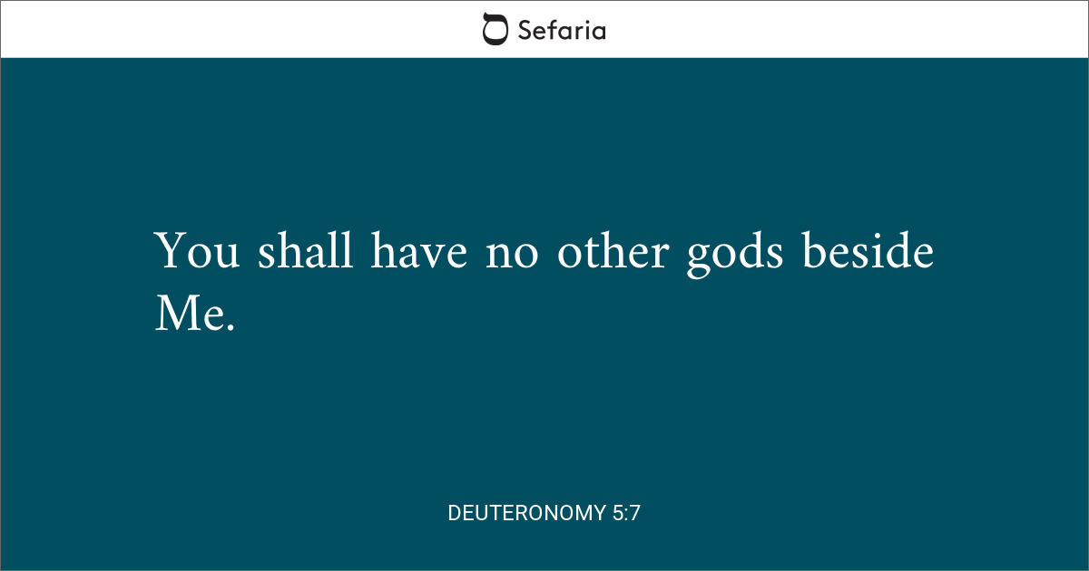 deuteronomy chapter 5 verse 7