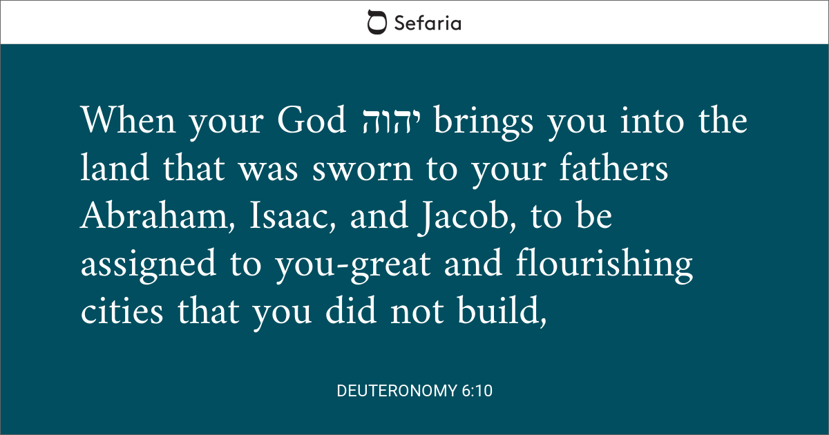 deuteronomy 6 sefaria