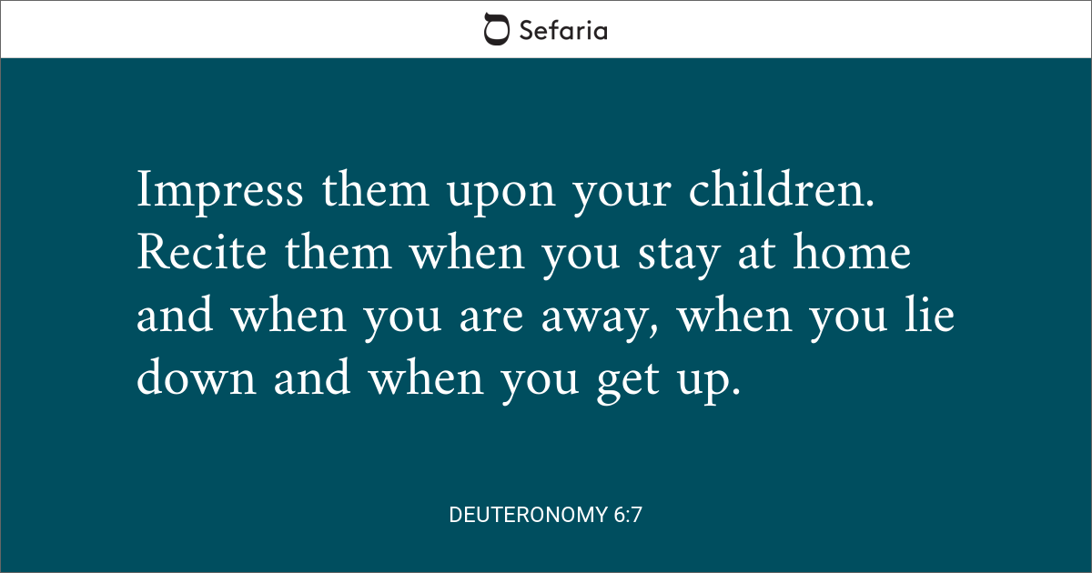 deuteronomy 6 4-7 hebrew