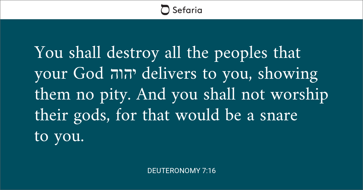 deuteronomy 7 16