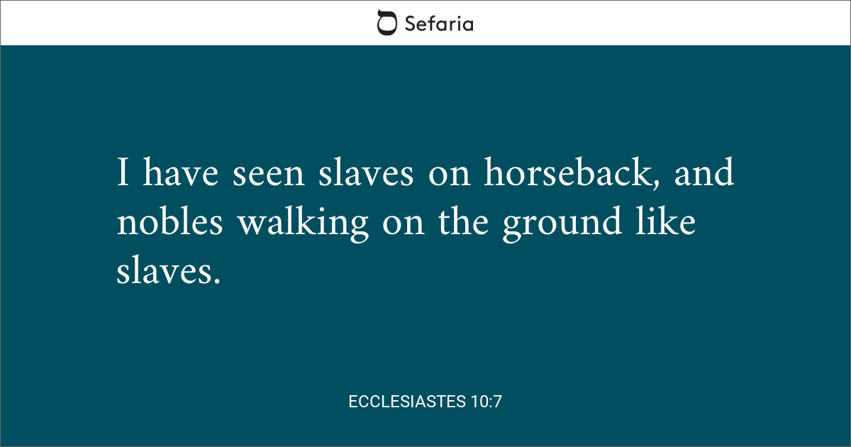 ecclesiastes 10 5 7 msg