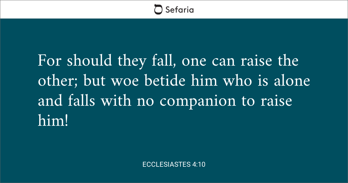 ecclesiastes 4 10