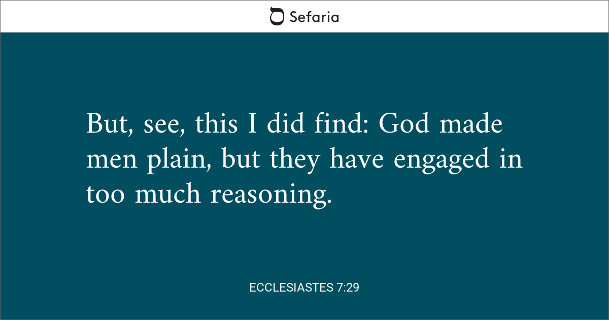 ecclesiastes 7 13-29