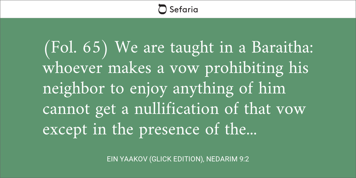 Ein Yaakov (Glick Edition), Nedarim 9:2