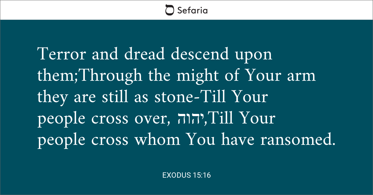 exodus 14 vs 15 16