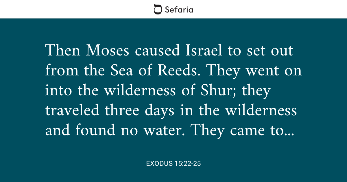 exodus 15 22 25