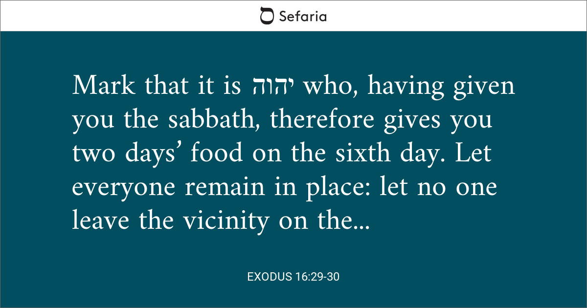 exodus. 16 29