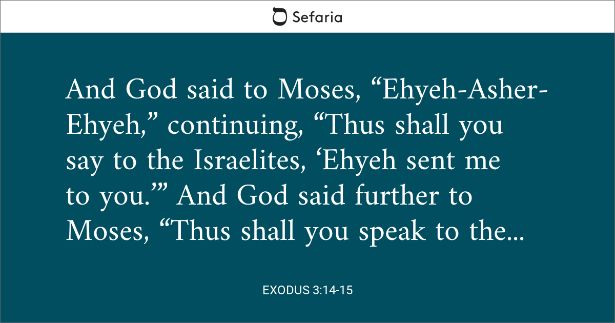 exodus 3 14-15