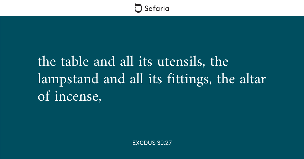 Exodus 30:27