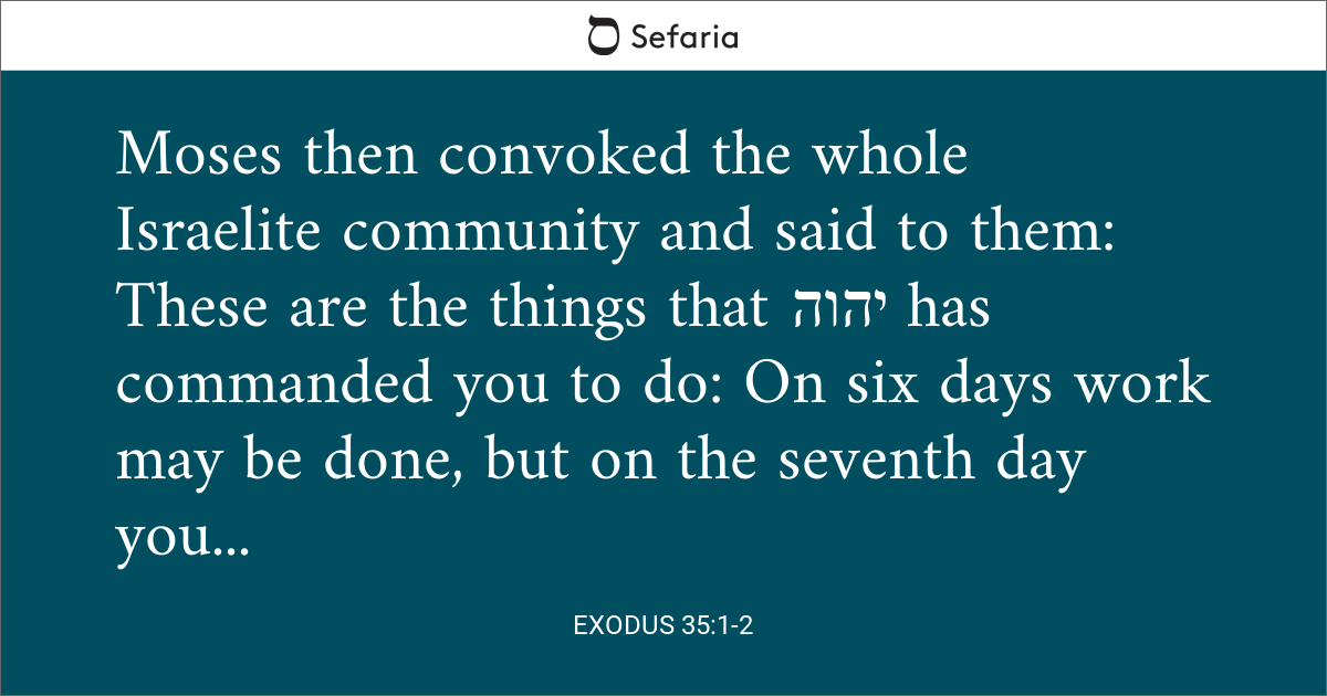 Exodus 35:1-2