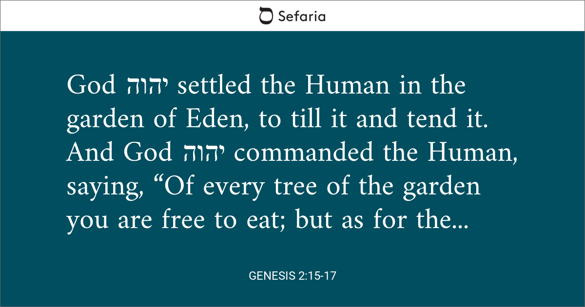 genesis 2 15 17 meaning