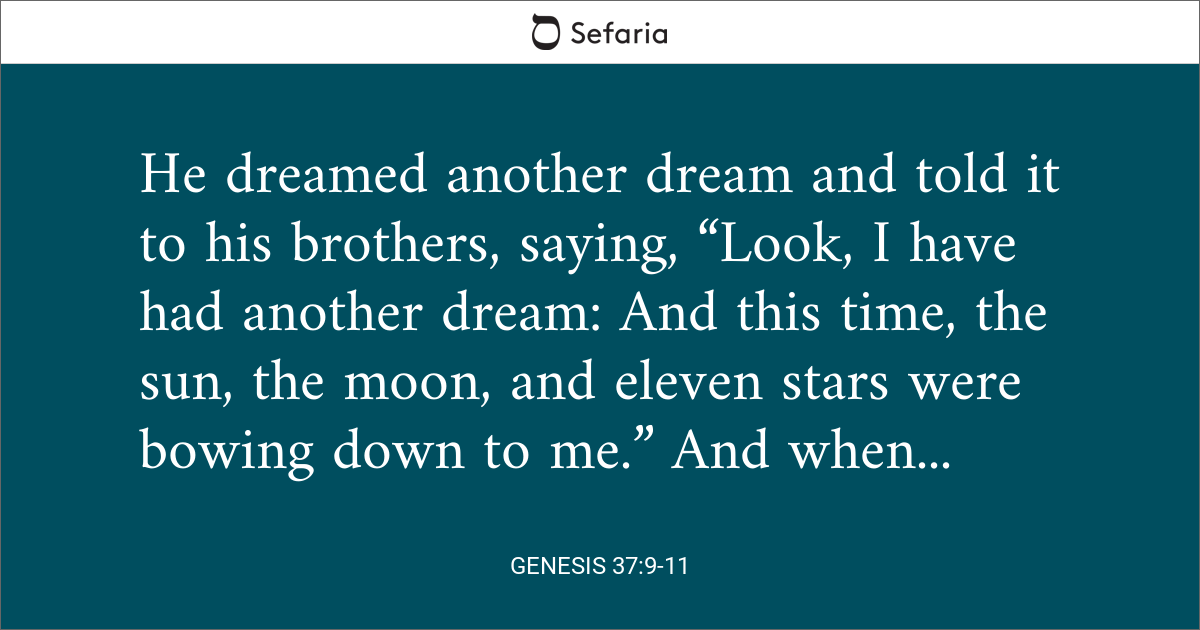 genesis 37 9 11 niv