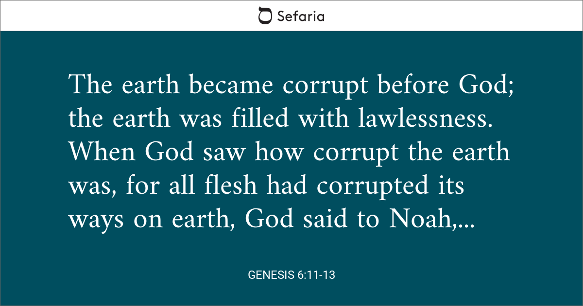 genesis 6 11 9 13