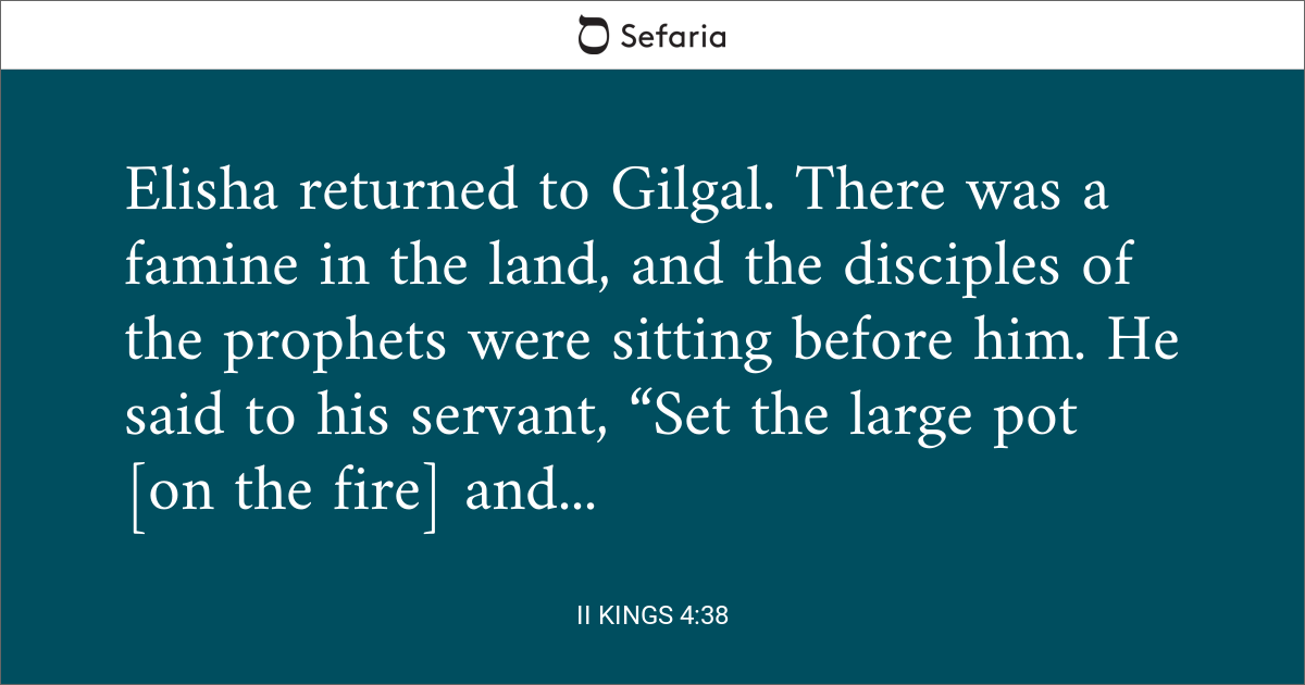 2 kings 4 38 commentary