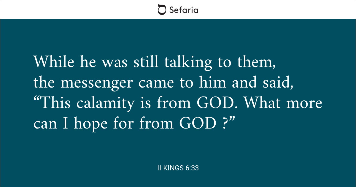 2 kings 6 33 commentary