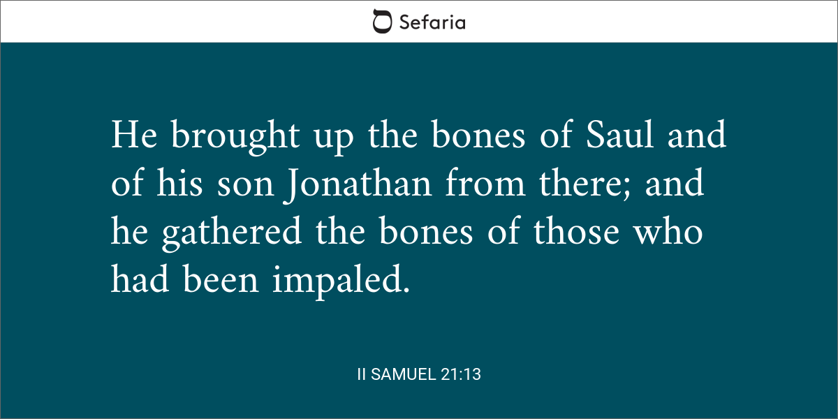 II Samuel 21:13