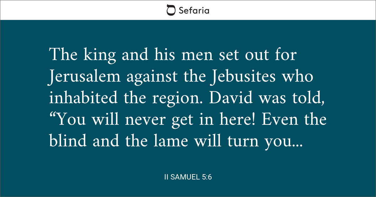 ii samuel 5 6 9