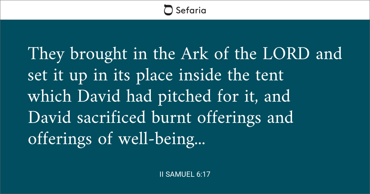 ii samuel 6 17