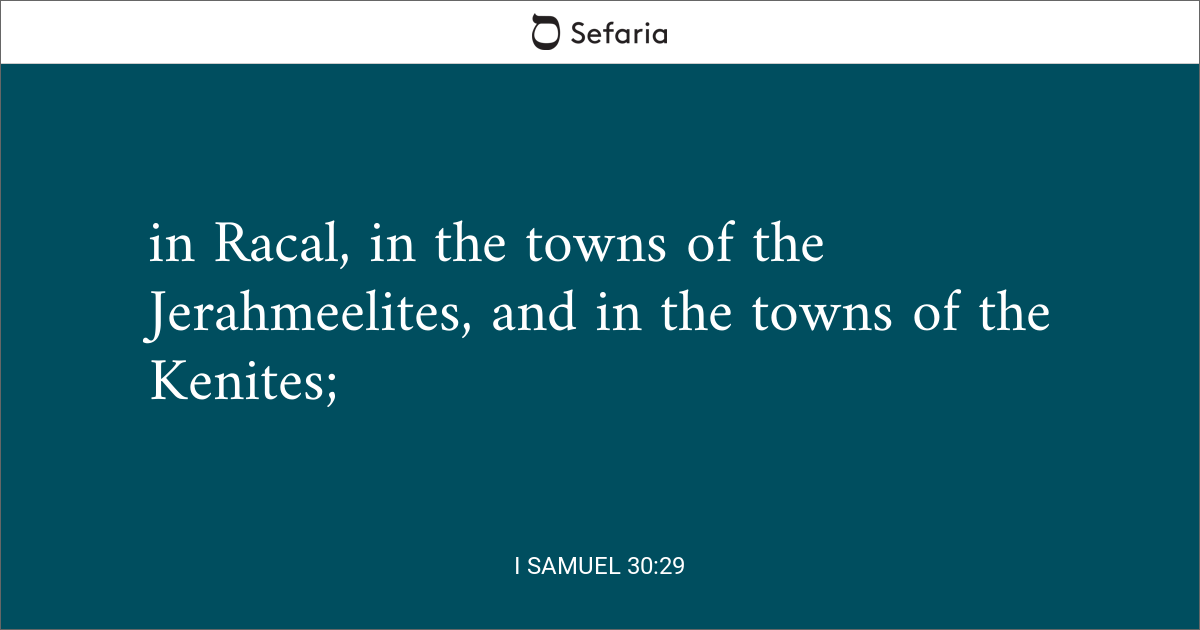 I Samuel 30:29