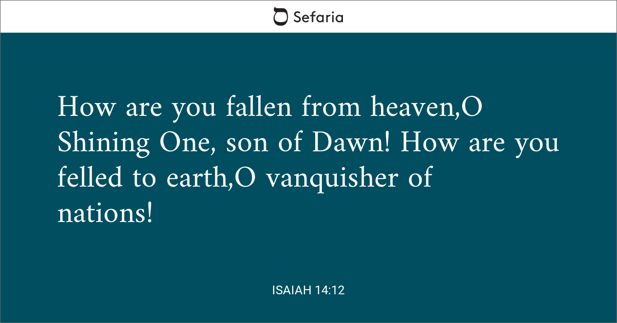 isaiah 14 12 14 nlt