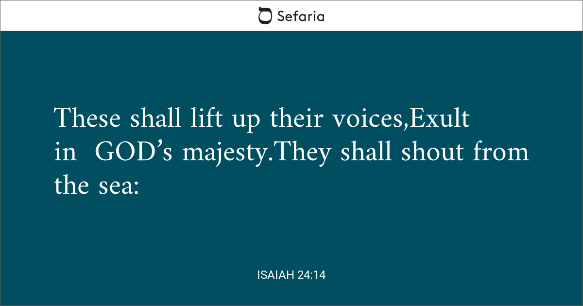 isaiah 24 14 15