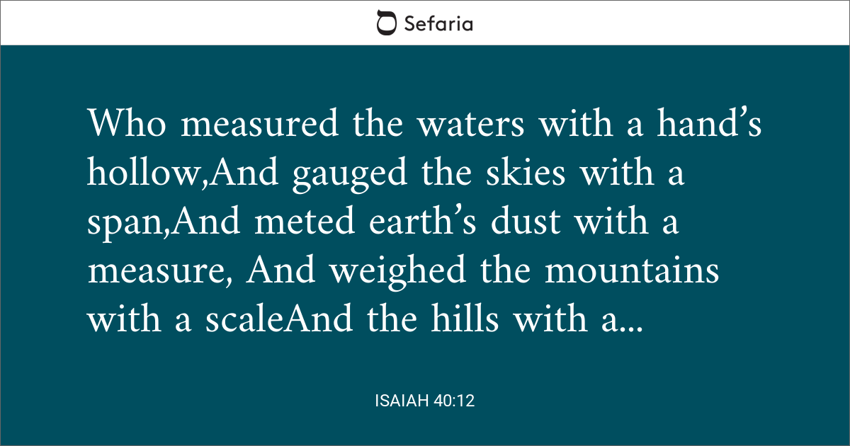 isaiah 40 12 14 niv