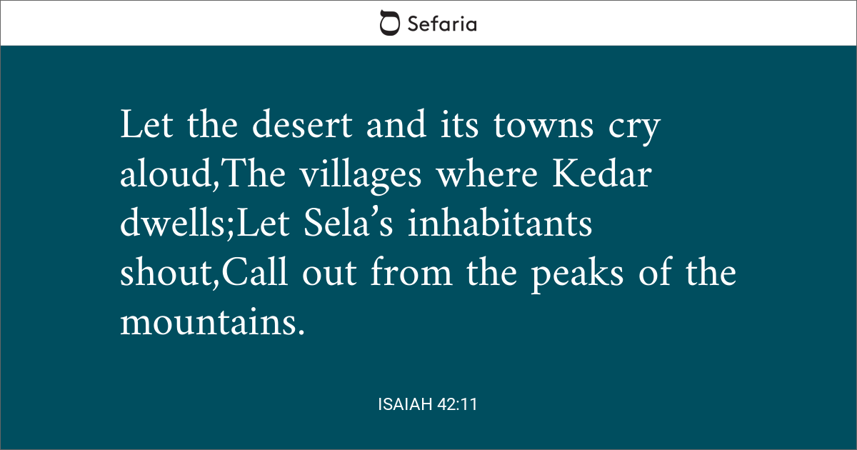 isaiah 42 11 kedar