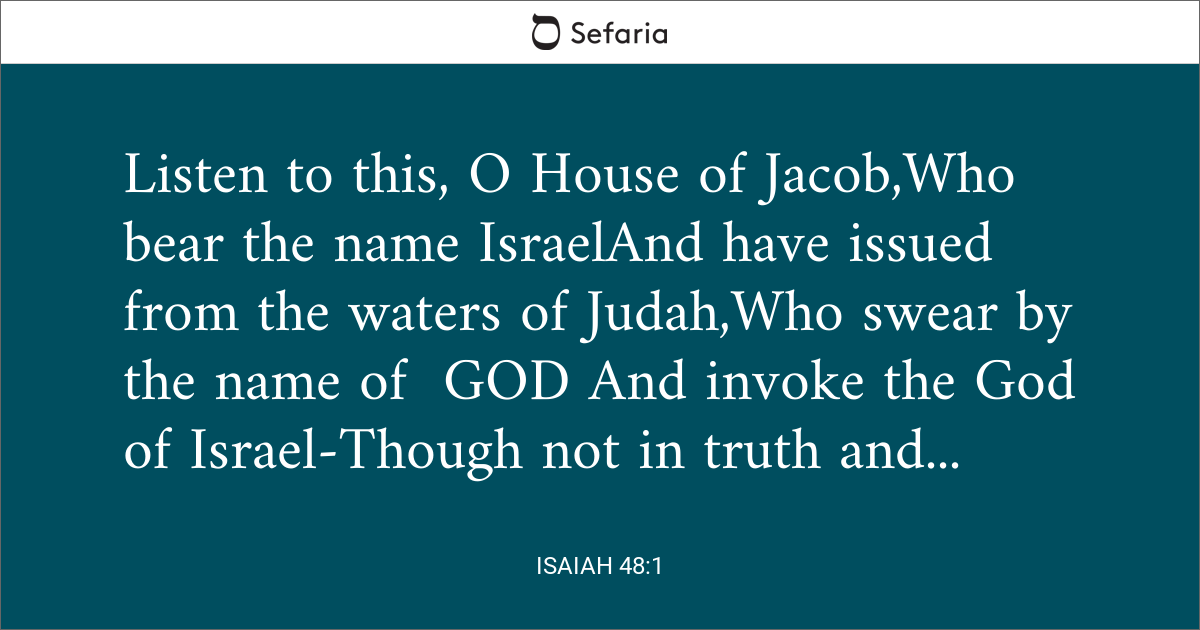 isaiah 48 1 11 meaning